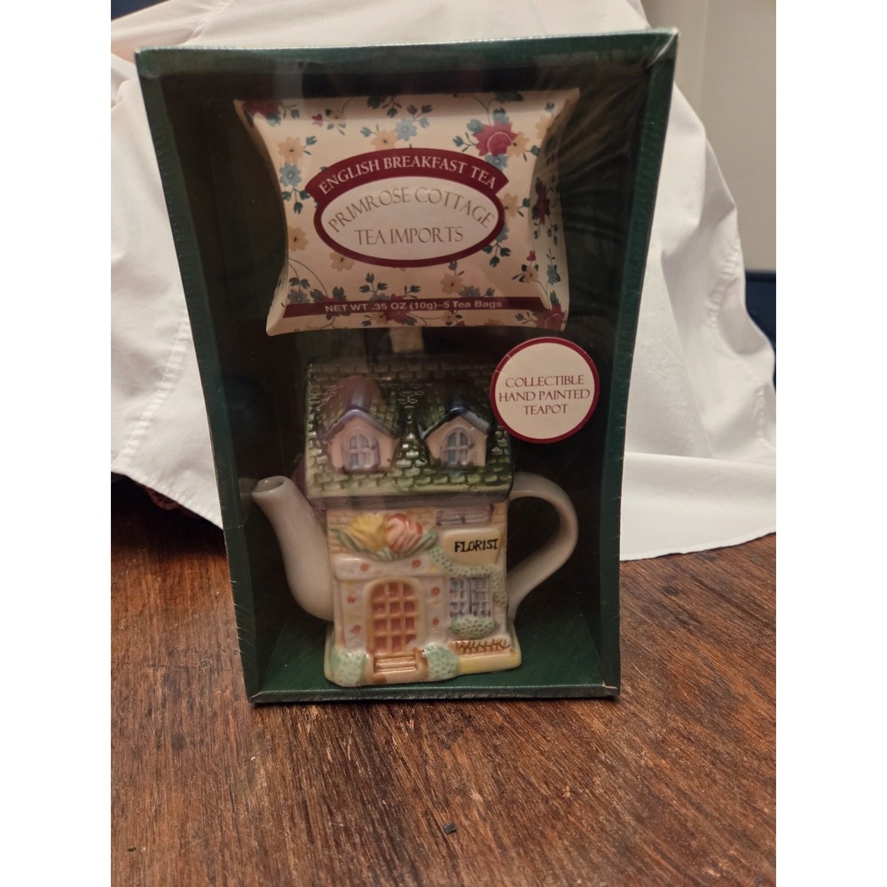 Primrose Cottage Tea Imports‎ Hand Painted Tea Pot Gift Set